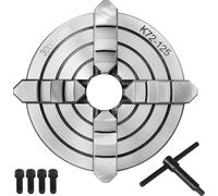 SucceBuy K72-125 Mandrin de tour de 5 pouces, mors réversible indépendant, accessoire de 125 mm pour tour à métaux, mandrin à 4 mors pour mini-tour à métaux