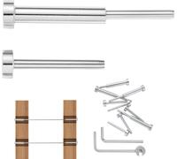 SucceBuy Kit de 20 rampes de câbles invisibles, récepteur en acier inoxydable T316 de 3,2 mm et extrémité de boulon à sertir, tendeur à sertir pour poteaux en bois/métal, matériel de rampe de câbles p