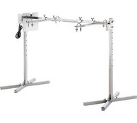 SucceBuy Kit de gril électrique à tournebroche, 46 pouces, capacité de 132 lbs, moteur automatique de 52 W, support de rôtissage réglable en hauteur, kit en acier inoxydable avec tige de broche et bou