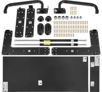SucceBuy Kit de lit escamotable pleine grandeur, lit escamotable de luxe à monter soi-même avec levier pneumatique, support de cadre robuste, armoire pliante peu encombrante