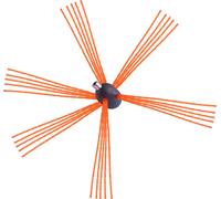 SucceBuy Kit de ramonage, 7 m avec 7 tiges flexibles renforcées en nylon, brosse de nettoyage ergonomique à 360 degrés, pour conduit de cheminée, utilisation à domicile, s'adapte à la plupart des tuya