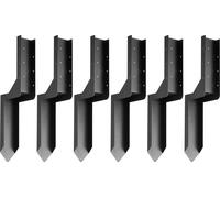 SucceBuy Kit de réparation de poteaux de clôture, 6 pièces, poteaux de soutien de poteaux de clôture robustes en acier, diamètre intérieur 8,9 x 8,9 cm, poteaux d'ancrage pour la réparation de poteaux