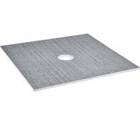 SucceBuy Kit de seuil de douche, 1828 x 1828 mm Kit de receveur de douche avec écoulement central de 160 mm, kit d'installation EPS léger avec 2 chiffons étanches et des barres de pente, idéal pour le