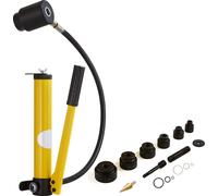 SucceBuy Kit d'emporte-pièce hydraulique de 10 tonnes, kit de découpe de trous de tuyaux de 1/2" à 2", kit d'outils KO de 6 pièces pour aluminium, laiton, acier inoxydable, fibre de verre, plastique