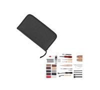 SucceBuy Kit d'outils de travail du cuir 38 pièces - Sac de rangement en toile - Multicolore