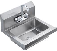 SucceBuy Lave-mains commercial, acier inoxydable NSF, 17x12,8 pouces, lavage à la main, montage mural, restaurant/maison, tension N/A, matériau : acier inoxydable/argent.