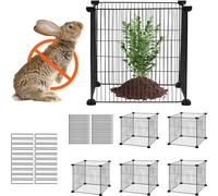 SucceBuy Lot de 5 protections pour plantes, 15,35 "x15,35" cages en fil de fer pour poules, clôtures extérieures pour fleurs, légumes, éloigne les animaux, treillis métallique