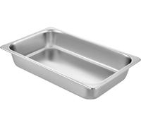 SucceBuy Lot de 6 poêles de table vapeur pleine grandeur, 53,2 x 32,5 x 9,9 cm de profondeur Récipients alimentaires, acier inoxydable, anti-bourrage