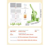 SucceBuy Machine à fabriquer des badges Kit complet 100 pièces Corps ABS B 32 58mm