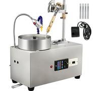 SucceBuy Machine à facettes pour pierres précieuses de 6 pouces, polisseur pour bijoux, tailleur de pierres, tailleur et polisseur lapidaire avec pompe à eau, poignée mécanique pour bijoux en pierres