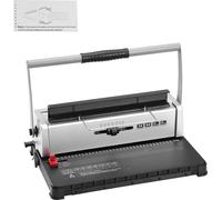 SucceBuy Machine à relier manuelle à spirales, relieuse 34 trous pour 120 feuilles, reliure perforée avec dos de reliure réglable 3/16" - 9/16", idéale pour le format lettre, A4, A5