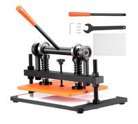 SucceBuy Machine de découpe du cuir plaque de gaufrage découpeuse manuelle 0.47 pouces course de pression Machine de gaufrage du cuir 18 x 10 cm