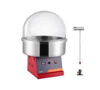 SucceBuy Machine électrique de barbe à papa Machine de fil à barbe à papa Machine commerciale de barbe à papa bol en acier inoxydable et cuillère à sucre red with cover