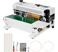 SucceBuy Machine ? sceller les sachets en continu, largeur de scellage 0,24-0,47 pouces, scelleuse horizontale avec contr?le de temp?rature num?rique, sachets plastiques 0,02-0,8 mm, fonction de r?cup