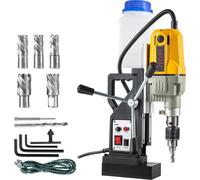 SucceBuy Magnetic Drill, 1100W 1.57" diamètre de perçage, 12000N perceuse électrique portable avec 7 embouts, 580 RPM, pour toute surface & bricolage