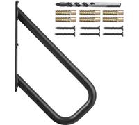 SucceBuy main courante murale 18,9" pour escaliers extérieurs, 1,3" rampe de sécurité tubulaire, noir mat, main courante d'escalier pour jardin, cour, garage, personnes âgées, femmes enceintes, person