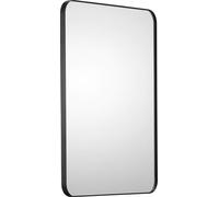 SucceBuy Miroir de maquillage à montage mural - 22 x 30 pouces, 0,15 pouces d'épaisseur, cadre en alliage d'aluminium, film antidéflagrant, anti-rayures, pour la maison