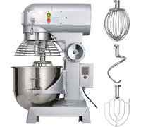 SucceBuy Mixeur professionnel, mixeur électrique pour aliments de 10 l avec puissance de 500 W, préparateur de pâte réglable, mixeur sur socle 220 V pour une utilisation en cuisine professionnelle