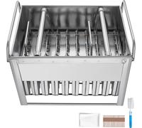 SucceBuy Moules commerciaux pour esquimaux de, 40 moules ronds en acier inoxydable à double fente, 50 bâtonnets et sachets inclus, kit pour sorbetière