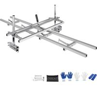SucceBuy Moulin à chaîne et système de guidage du rail, scierie portable pour rail de guidage 14"-36", rail en aluminium de 9 pieds pour les travailleurs du bois et les menuisiers, fraiseuse à scie ré