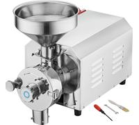 SucceBuy Moulin à soja, machine commerciale pour les épices, 3000 W, moulin à maïs, 100 kg/h, acier inoxydable, moulin à farine industriel pour le poivre, le soja, les cacahuètes, les grains de maïs
