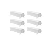 SucceBuy Nappe Rectangulaire en Polyester 228,6x335,3cm Coutures Fines 6 pièces