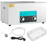 SucceBuy Nettoyeur à ultrasons, 22 l, contrôle professionnel par bouton rotatif avec chauffage et minuterie, acier inoxydable 304, pour bijoux, montres, lunettes, circuits imprimés, prothèses dentaire