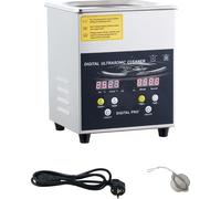 SucceBuy Nettoyeur à ultrasons amélioré, nettoyeur de laboratoire numérique professionnel de 2 litres avec minuterie pour le nettoyage en profondeur des bijoux et des pièces, chauffage de 100 W, puiss