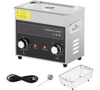 SucceBuy Nettoyeur ? ultrasons 3L, machine ? cavitation sonique numŽrique 120 W avec chauffage, minuterie et panier pour montres, lunettes, pi?ces de monnaie, pi?ces mŽtalliques, outils