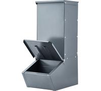 SucceBuy Nourrisseur de porcs 2,2 boisseaux, nourrisseur de porcs à porte unique, acier robuste, mangeoire polyvalente pour bétail en plein air, accessoires de ferme pour jusqu'à 5 porcs