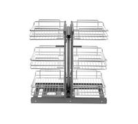SucceBuy Organisateur Coulissant d'Angle à Ouverture de 38cm de Largeur 3 Niveaux