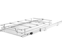 SucceBuy Organisateur de placard extensible, 27,9 cm L x 53,3 cm P, robuste étagère à provisions extensible, tiroirs extensibles en acier chromé, rangement coulissant pour cuisine, salle de bain, sous