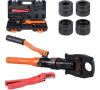 SucceBuy Outil de sertissage hydraulique pour raccords de tuyaux en cuivre, pince à sertir avec mâchoires à changement rapide TH16, TH20, TH26, TH32, kit de sertissage rotatif à 360° pour espaces conf