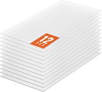 SucceBuy Pack de 12 plaques de serre en polycarbonate, 2' x 4' x 0,24'', étanches et protégées contre les UV, résistantes aux chocs pour la serre et le jardin