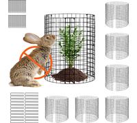 SucceBuy Pack de 6 protections pour plantes, 12,6" de diamètre x 14" de hauteur, cages en fil de fer pour poules, clôtures extérieures pour fleurs, légumes, éloigne les animaux, treillis métallique