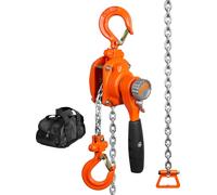 SucceBuy Palan à chaîne à levier manuel, capacité de levage de 1/4 de tonne 550 lbs, entraîneur de 10 pieds, acier au carbone galvanisé G80, frein à double cliquet Weston, guide-chaîne automatique et
