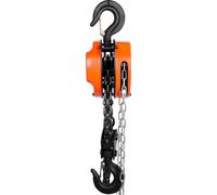 SucceBuy Palan manuel à chaîne, 2 tonnes, 4400 lbs de capacité de charge, 10 pieds G80 acier au carbone galvanisé, frein à double cliquet, guide-chaîne automatique, crochet rotatif à 360°, pour garage