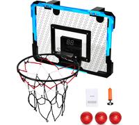 SucceBuy Panier de basket-ball pour enfants avec lumières LED et panneau d'affichage audio, pour l'intérieur