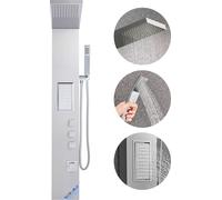 SucceBuy Panneau de douche 3 en 1 Système de tour avec fonction pluie et cascade, 1345 mm
