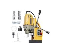 SucceBuy Perceuse Magnétique 1200W Perceuse à Colonne 12500N Vitesse Variable Jaune