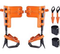 SucceBuy-Pics à arbre, éperons d'escalade en acier allié, capacité de 350 livres, équipement d'élagage avec sangles et protections pour la chasse, la cueillette de fruits, orange