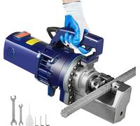 SucceBuy Pince à béton hydraulique électrique 1700 W, 5 - 25 mm, portable, acier haute performance, pour la construction, 220 V, avec boîte à outils et bidon d'huile, noir bleu RC-25