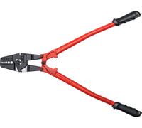 SucceBuy Pince à sertir manuelle Swager 24 pouces, 5 alvéoles, 1/16 à 3/16 pouces, pour douilles ovales et douilles de butée en cuivre et aluminium, outil de sertissage pour câbles métalliques, long m