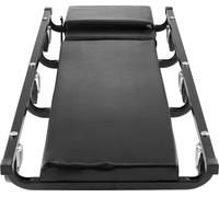 SucceBuy Planche à roulettes de mécanicien pour l'atelier, 1016 mm, capacité de charge 136,1 kg, planche à roulettes pour véhicules automobiles avec 6 roulettes pivotantes, appuie-tête rembourré régla