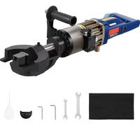 SucceBuy Plieuse d'armatures hydraulique électrique 1500 W, 12 - 22 mm, portable, acier haute performance, chantier, 220 V, avec boîte à outils et bidon d'huile, noir-bleu NRB-22