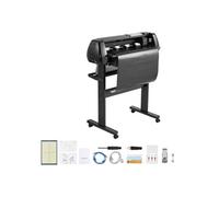 SucceBuy Plotter de Découpe Vinyle Largeur d'Alimentation Max. 72cm Double Lame Noir