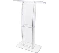 SucceBuy Podium en acrylique, 47" de haut. Support transparent avec large surface de lecture et de rangement. A poser au sol pour l'église, le bureau, l'école.