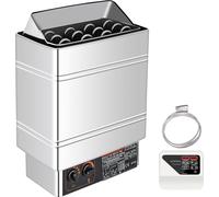 SucceBuy Poêle à sauna électrique de 9KW avec commande externe, acier inoxydable, pour une pièce de 9-13m3
