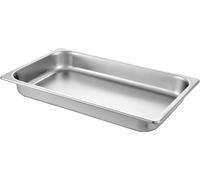 SucceBuy Poêles de table à vapeur, 53,6 x 32,1 x 6,6 cm, profondes, récipient pour aliments en acier inoxydable, pleine taille, 8,5 l, poêles d'hôtel, plaque de four, anti-bourrage, pack de 6