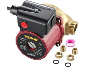 SucceBuy Pompe de Circulation d'Eau Silencieux Pompe à Eau Domestique avec Débit Maximal 50L/min Hauteur 6m Boîtier en Fonte Tête de Pompe en Laiton pour Faciliter la Circulation d'Eau